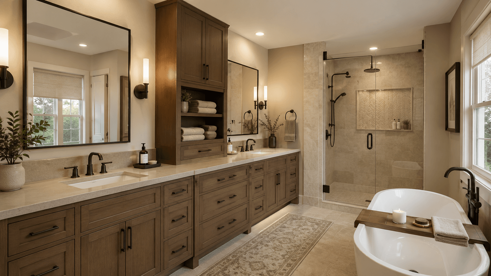 Primary bathroom concept for the fictional Mercer remodel